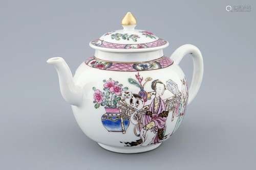 An excellent Chinese famille rose teapot and cover, Yongzheng, 1723-1735