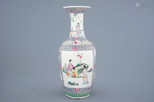 A fine Chinese famille rose vase, 19th C.