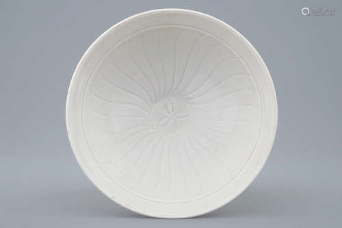 A Chinese incised qingbai dish, Southern Song Dynasty (1127-1279)