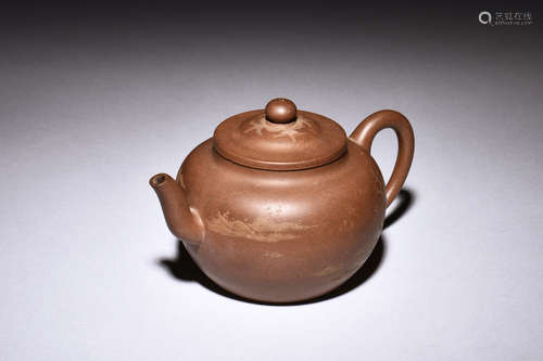 ZHOU FAXIANG: YIXING ZISHA CLAY 'LANDSCAPE' TEAPOT