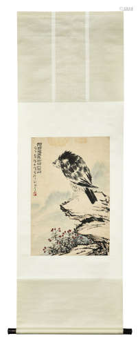 SUN QIFENG: INK AND COLOR ON PAPER PAINTING 'EAGLE'
