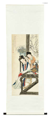 YAO XIEZHI: INK AND COLOR ON PAPER PAINTING 'LADIES'