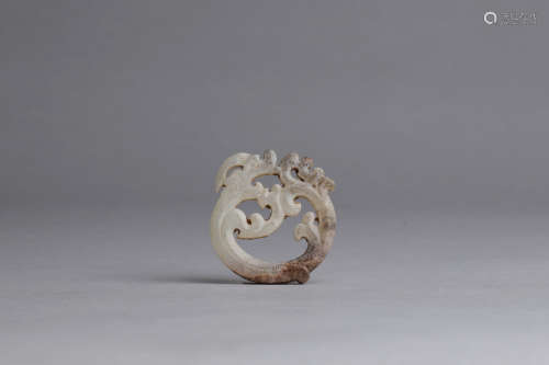 JADE CARVED 'CHILONG' PENDANT