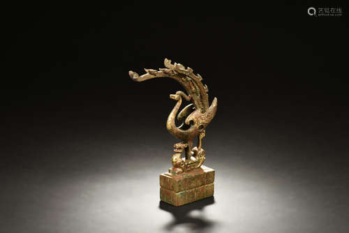 GILT BRONZE 'PHOENIX' FIGURE