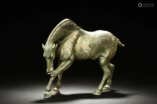 ARCHAIC BRONZE CAST HORSE FIGURE