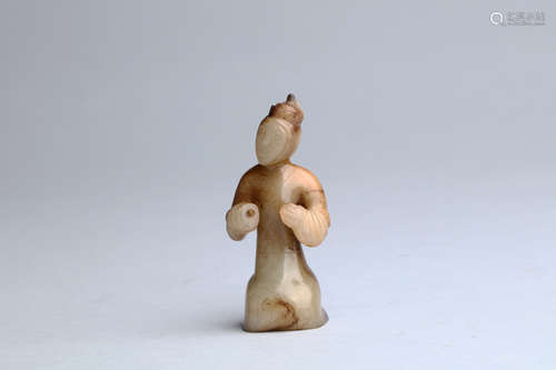 JADE CARVED 'MAN' FIGURE