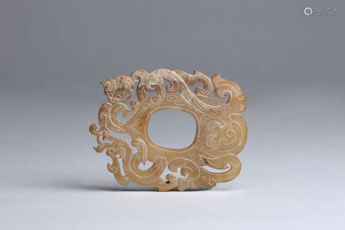 JADE CARVED 'CHILONG' PENDANT