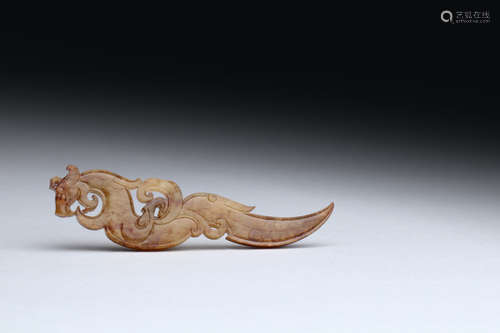 JADE CARVED 'PHOENIX' ORNAMENT, XI