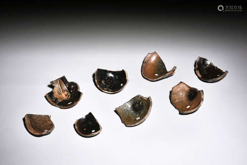 GROUP OF JIAN WARE CERAMIC SHARDS