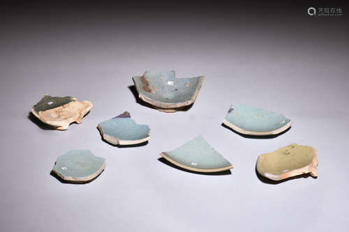 GROUP OF JUN WARE CERAMIC SHARDS