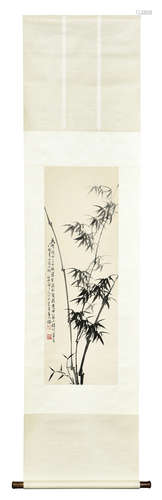 XU SHICHANG: INK ON PAPER PAINTING 'BAMBOO'