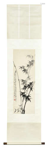 XU SHICHANG: INK ON PAPER PAINTING 'BAMBOO'