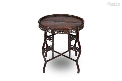 SUANZHI WOOD CARVED ROUND TABLE