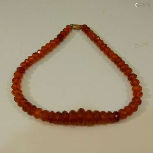 NATURAL AMBER BEADS NECKLACE