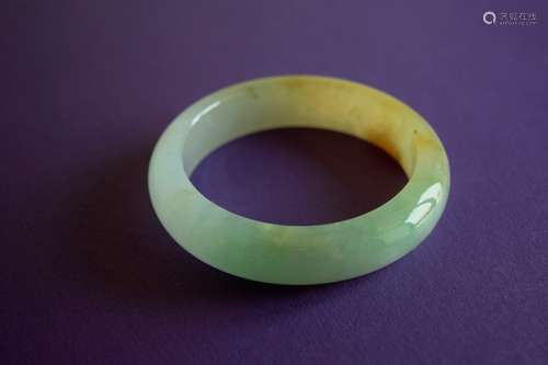 A Rare Fine tri-color Jadeite Jade bangle