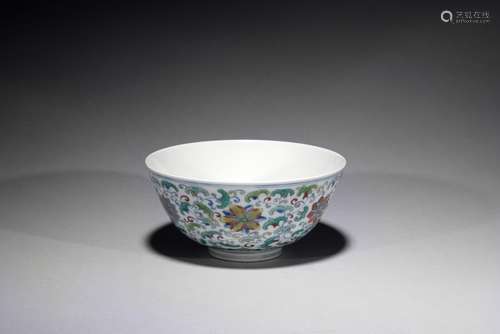 A doucai floral bowl