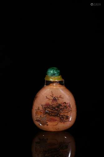 A inside-painted glass snuff bottle