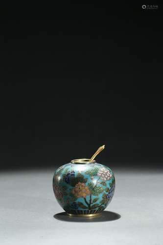 A gilt-bronze cloisonne enamel waterpot