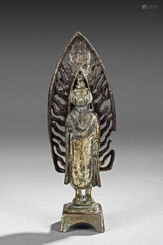 A gilt-bronze figure of standing Bodhisattva