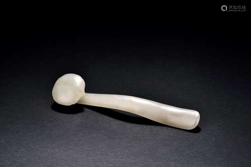 A small white jade ruyi scepter