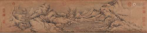 Yun Xi: ink on paper 'landscape' handscroll