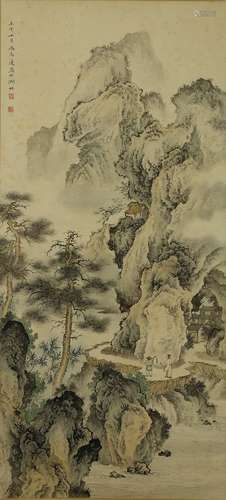 Feng Zhonglian: color and ink on paper landscape painting