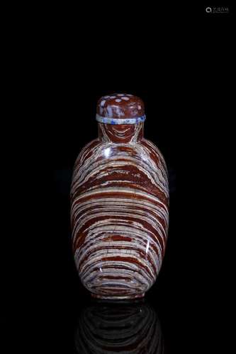 A macaroni agate snuff bottle