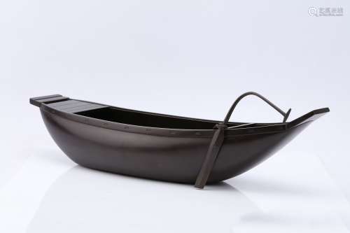 铜制生け花船、１９・２０世纪