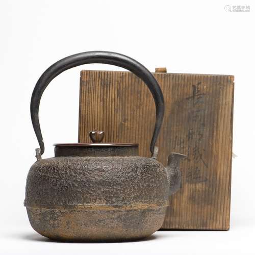 A Japanese Tetsubin Cast Iron Teapot