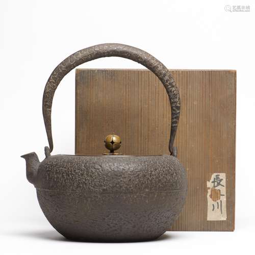 A Japanese Tetsubin Cast Iron Teapot