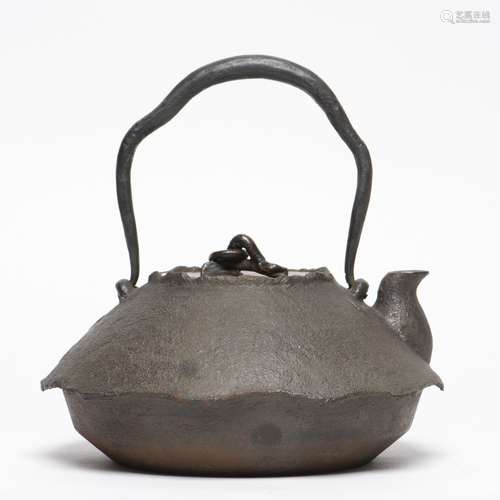 A Japanese Tetsubin Cast Iron Teapot