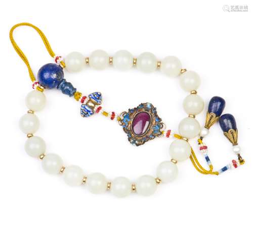 A strand of White Jade Prayer Beads
