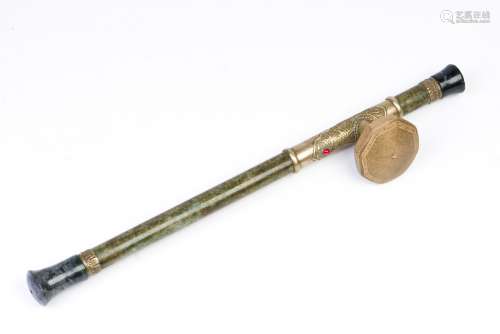 A Chinese Jade Opium Pipe