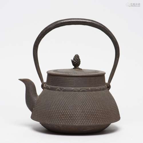 A Japanese Tetsubin Cast Iron Teapot