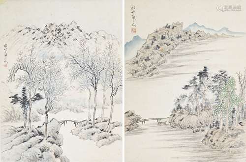 Two Chinese Landscape Paintings