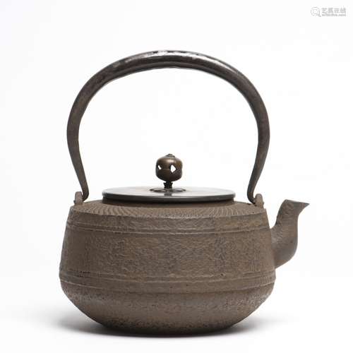 A Japanese Tetsubin Cast Iron Teapot