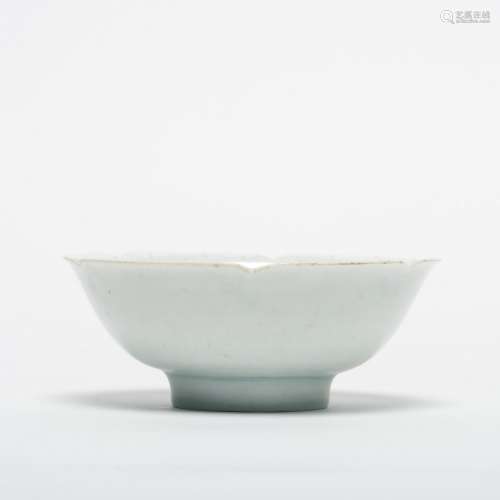 A Ying Qing Petal-Form Tea Bowl, Song Dynasty