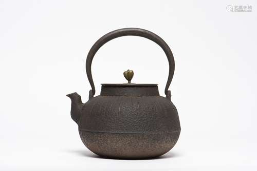 A Japanese Tetsubin Cast Iron Teapot