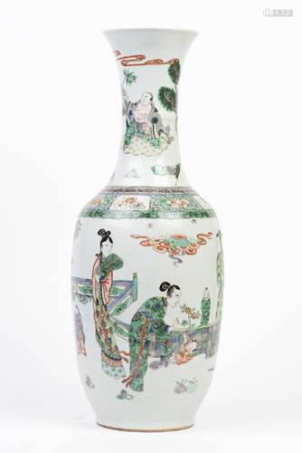 A Famille Verte Porcelain Vase