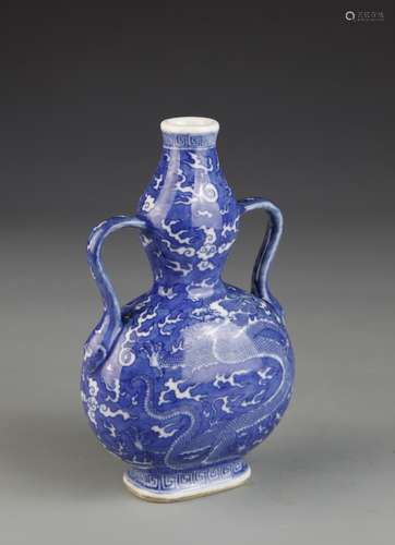 Chinese Blue and White Gourd Vase