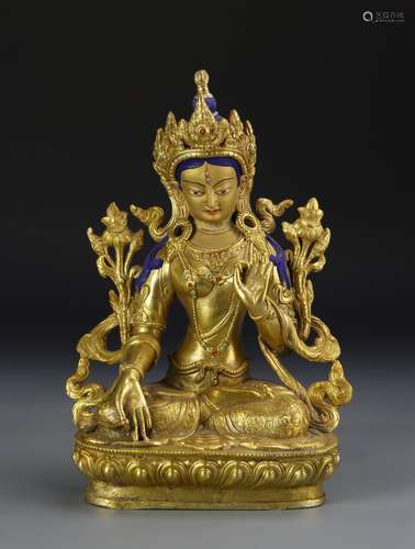 Chinese Tibetan Gilt Buddha