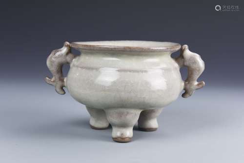 Chinese Lungquan Tripod Censer