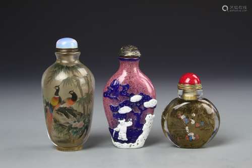 Three Chinese Snuff Bottles