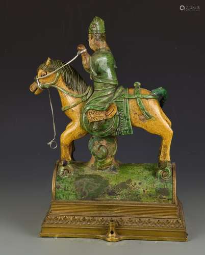 Chinese Sancai Horse Rider Statue