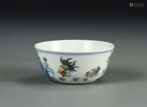 Chinese Doucai Chicken Cup