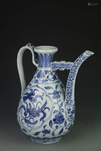 Chinese Blue And White Wine Pot