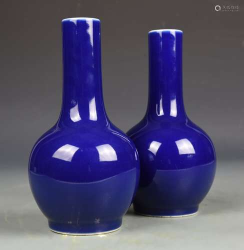 Pair of Chinese Blue Vases