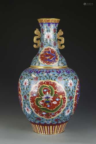 Large Chinese Cloisonne Vase