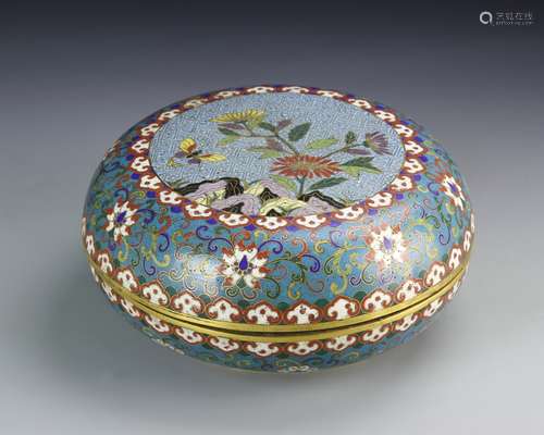 Chinese Cloisonne Round Box