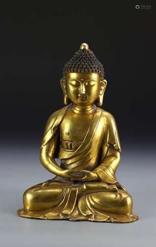 Chinese Tibetan Gilt Buddha